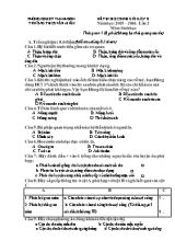 Đề thi học sinh giỏi Sinh học lớp 8 lần 2 (Có đáp án) - Năm học 2015-2016 - Trường THCS Văn Miếu